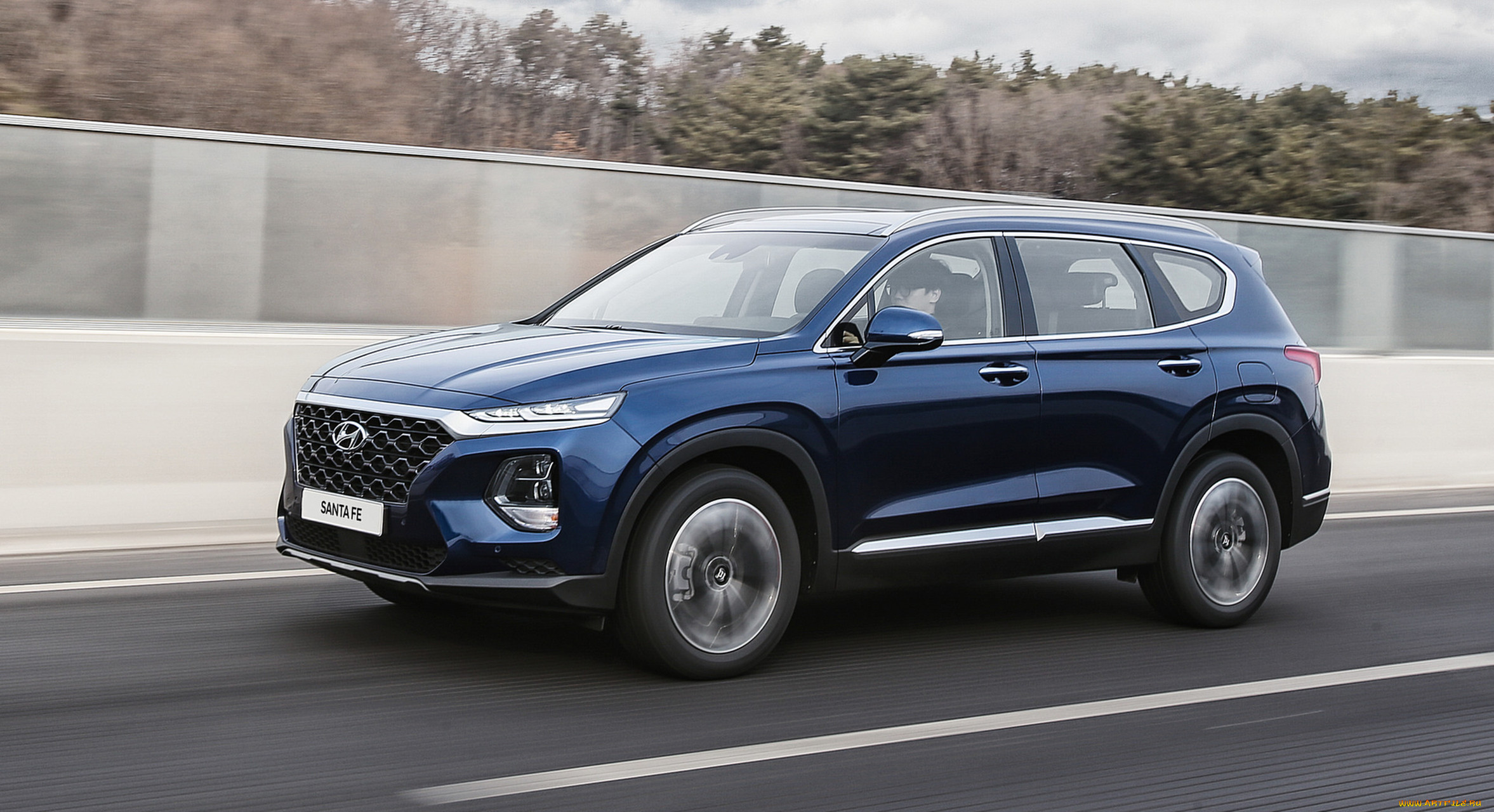 hyundai santa fe 2019, , hyundai, santa, fe, 2019, crossover, blue